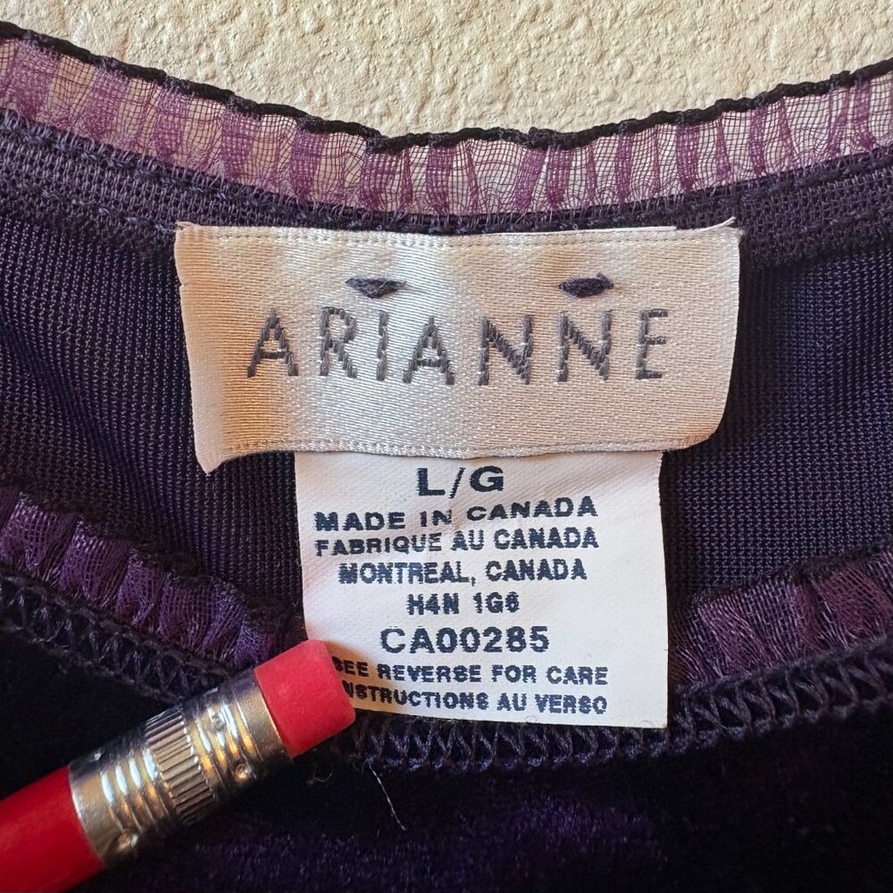 Vintage Y2K Arianne Deep Purple Velvet Corset Bustier Tank Top Size L Whimsigoth - Picture 7 of 8